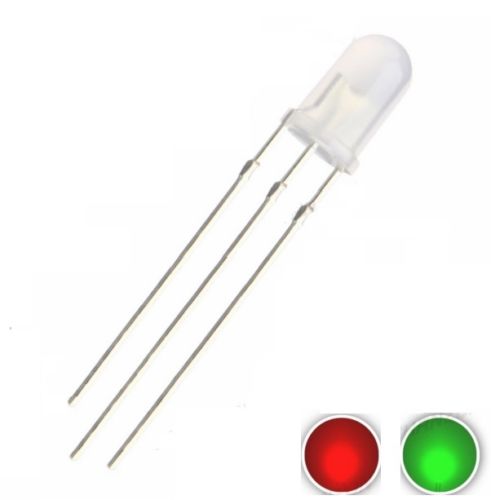 5mm Dual Bi-Color Red/Green 3Pin Diffused Common Cathode/Anode LED Diode Lamp 