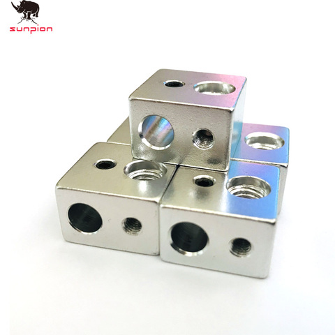 SUNPION 2PCS /LOT 3D Printer accessories MK10 Heater Block heating aluminum block for wanhao MK10 extruder 3D printer parts ► Photo 1/6
