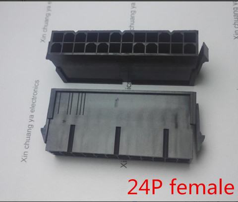 5559 4.2mm black 24P 24PIN female for PC computer ATX motherboard power connector plastic shell Housing ► Photo 1/1