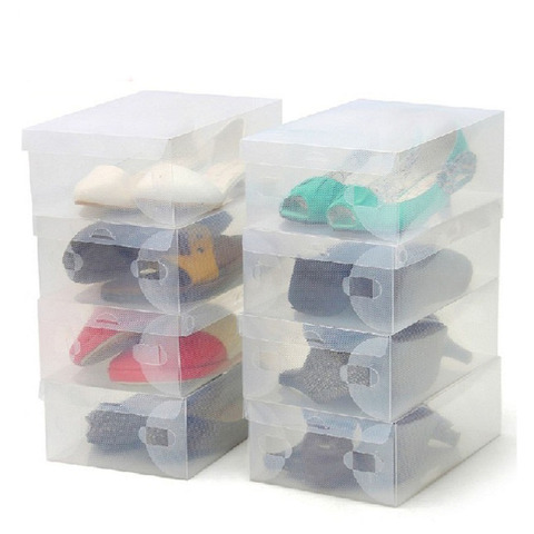 Clear Plastic Shoe Boxes - one of my favorite organizing supplies