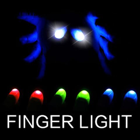 1 Pair Thumbs Led Light Up Magic Tricks ( Red Blue Green ) Big Size Soft Thumb Tips With LED Magic Props Funny Flashing Fingers ► Photo 1/6
