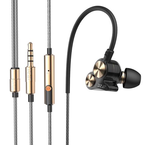DZAT DT-05 Double Dynamic 3.5mm In Ear Earphone DIY Headset Pure Heavy Bass Music HIFI Earbuds for MP3 smart phone iOS Android ► Photo 1/6