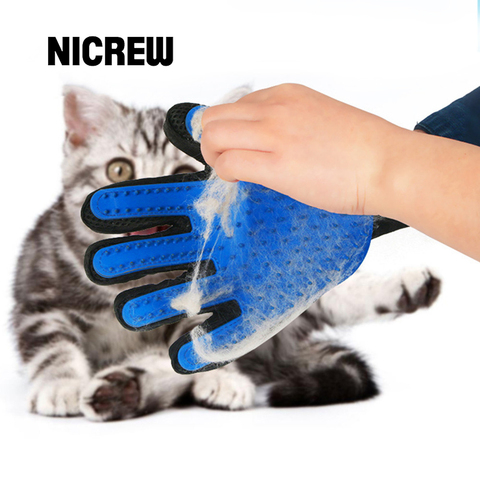 NICREW cat grooming glove for cats wool glove Pet Hair Deshedding Brush Comb Glove For Pet Dog Cleaning Massage Glove For Animal ► Photo 1/6