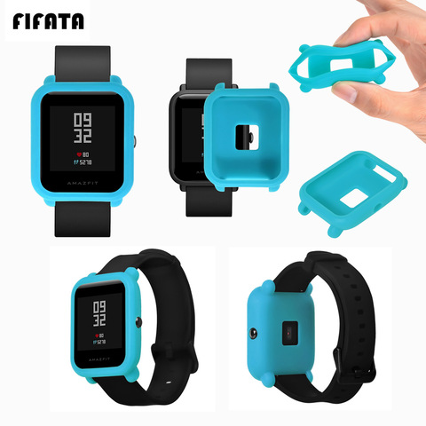 FIFATA Silicone Soft Case Protector Case For Xiaomi Huami Amazfit Bip Youth Watch Protector Shell Watch Cover For Amazfit bip ► Photo 1/6