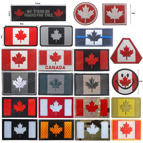 Canada Flag Embroidery Patch Canadian Maple Leaf Military Patches Tactical National Emblem Appliques Embroidered Badges ► Photo 1/6