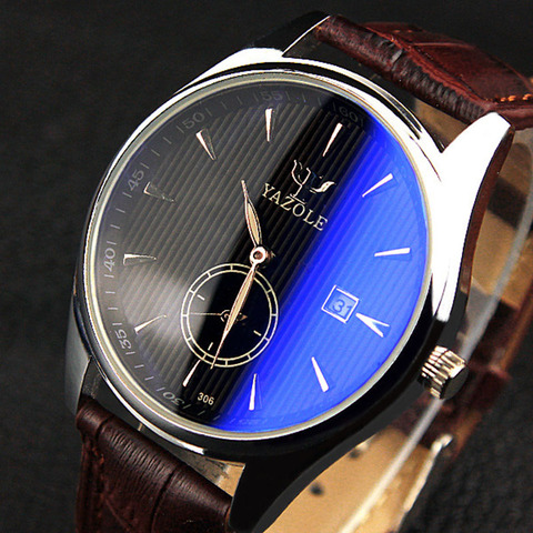 YAZOLE Men Watch Top Brand Luxury Blue Glass Mens Watches Quartz Fashion Dress Watch Men reloj de hombre montre homme 2022 ► Photo 1/4