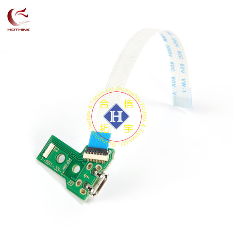 HOTHINK Power Charging Port Socket Board JDS-040 +12 pin Eject Ribbon Flex Cable For PS4 Pro Controller gamepad Repair Parts ► Photo 1/1