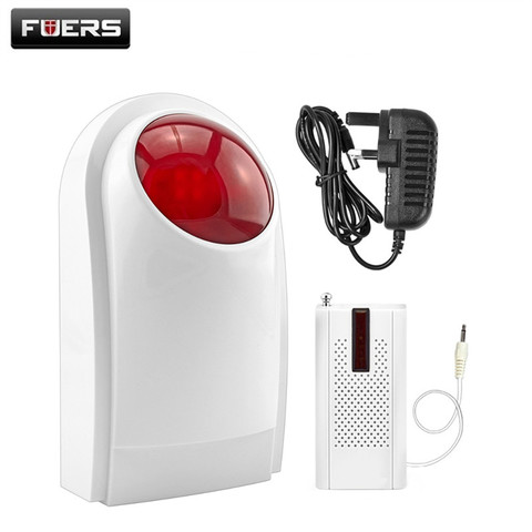 FUERS Wireless J008 Indoor Flash Siren 433Mhz Built-In Backup Battery with F8 Transmitter Work For Home Security Alarm System ► Photo 1/3