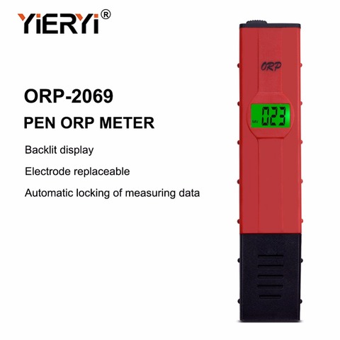 yieryi 100% New Brand ORP-2069 LCD Digital Type Red Pen Tester Water Quantity Pool Tester ORP Meter for Hydrogen generator ► Photo 1/6