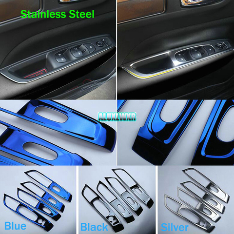 Window Lift Button Panel Decorative Cover Trim Car-styling Stainless Steel 2022 for Renault Koleos Samsung QM6 2017 ISO9001 ► Photo 1/4