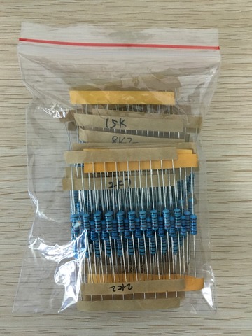 300pcs 1K-1M Ohm 1/2w Resistance 1% Metal Film Resistor Assortment Kit Set 30Kinds*10pcs=300PCS Free Shipping ► Photo 1/1