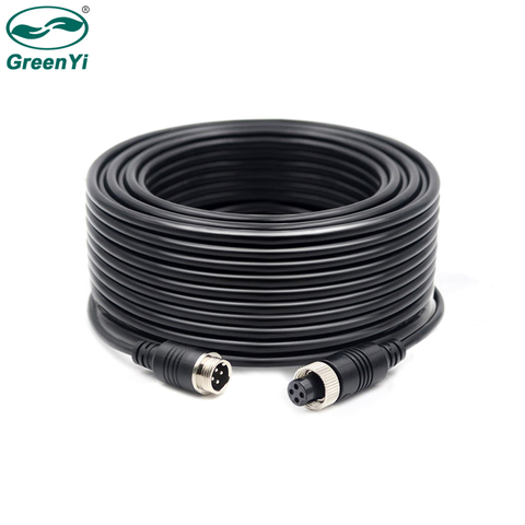 GreenYi 4 Pin Aviation Extension Video Cable 5M 10M 15M 20M for Truck Bus Monitor Camera Connection ► Photo 1/2