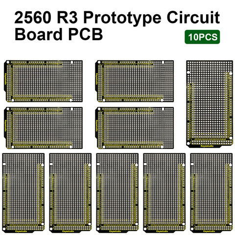 10PCS Keyestudio Prototype P CB for Arduino MEGA 2560 R3 Shield Board DIY  FR-4 Environmentally Friendly ► Photo 1/6