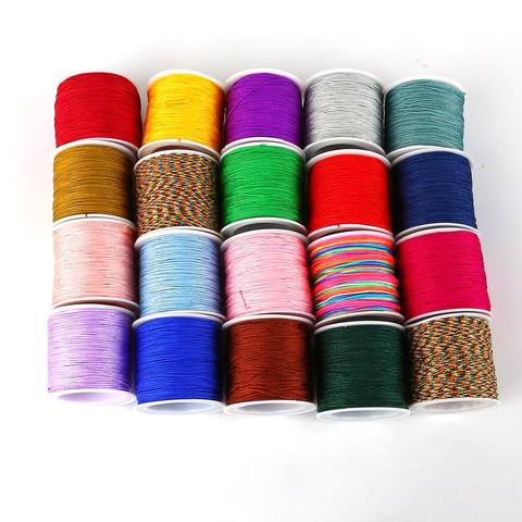 50meter 23colors Nylon Cord Thread Chinese Knot Macrame Cord Bracelet Braided String DIY Tassels Beading Shamballa String Thread ► Photo 1/6