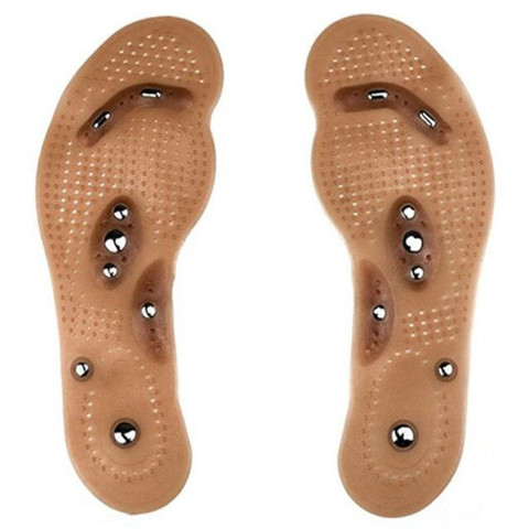 Magnetic Therapy Slimming Insoles for Weight Loss Foot Massage Health Care Shoes Mat Pad Brown Acupuncture Sole ► Photo 1/5