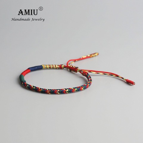AMIU Tibetan Buddhist Lucky Charm Tibetan Bracelets & Bangles For Women Men Handmade Knots Green Rope Amulet Gift Bracelet ► Photo 1/4