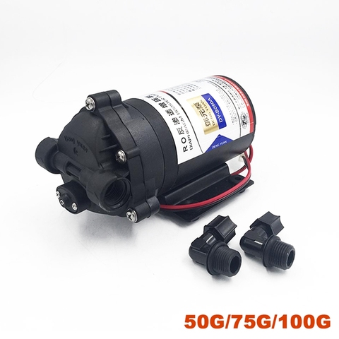 New Arrival DC 24V RO Diaphragm Booster Water Pump 50GPD Automatic Pump 75/100GPD Increase Reverse Osmosis Water System Pressure ► Photo 1/6