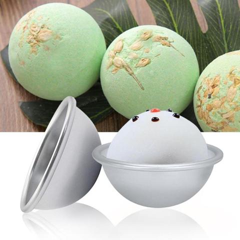 1pc Semicircular Bath Bomb Mold Salt 3D Ball Baking Creative Aluminum Alloy DIY Handmade Soap for Bathing Articles ► Photo 1/6