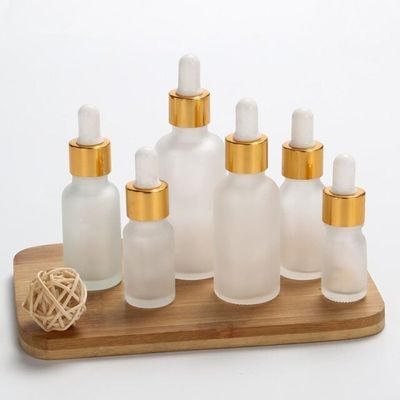 12 x 5ml 10ml 15ml 30ml 50ml 100ml Frost Glass Dropper Bottle  Empty Cosmetic Packaging Container Vials Essential Oil Bottles ► Photo 1/5