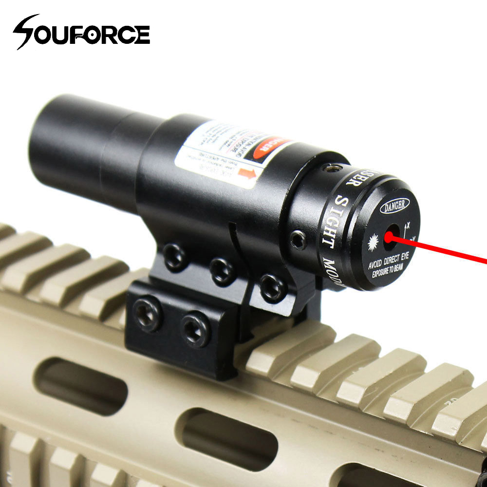 Adjustable Red dot Laser Sight scope with 11mm/20mm mount Airsoft Aiming 