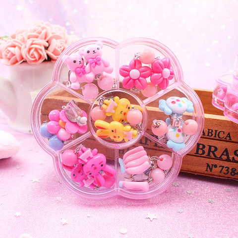 Pairs Mix In Box Lovely Children's Baby Girl Clip on Earrings