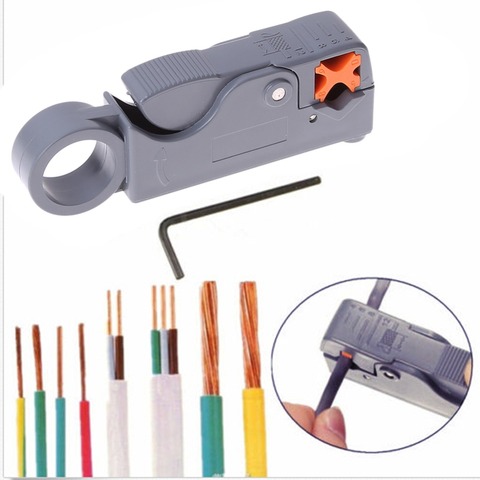 Automatic Stripping Pliers Rotary Coaxial Wire Cable Stripper Knife Wire Stripping Crimping Pliers RG59 RG6 RG7 RG11 Repair Tool ► Photo 1/6