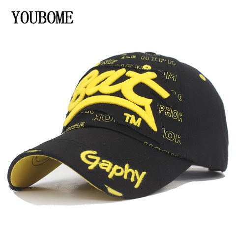 YOUBOME Fashion Snapback Baseball Cap Hats For Men Women Brand MaLe Cotton Embroidery Bone Gorras Letter Bat Dad Hat Caps 2022 ► Photo 1/6