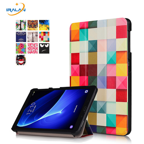 2022 Hot PU Leather cover For Samsung Galaxy Tab A 10.1 2016 T585 SM-T580 Ultra Slim Magnetic Smart stand Case+stylus+film ► Photo 1/6