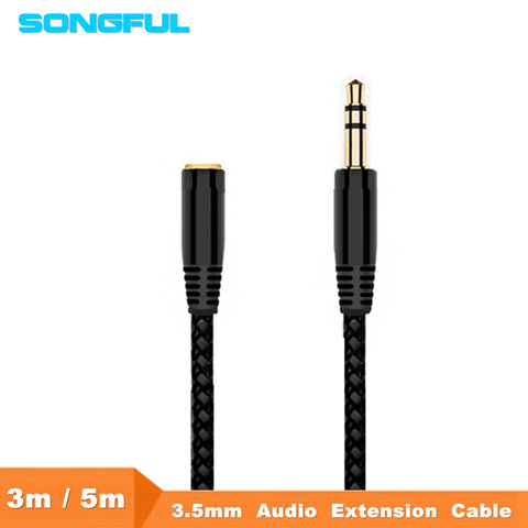5m/3m Male to Female 3.5mm AUX Jack Audio Extension Cable Cord 3.5 Auxiliary Headphone Earphone Speaker Stereo Audio Cables Cord ► Photo 1/6
