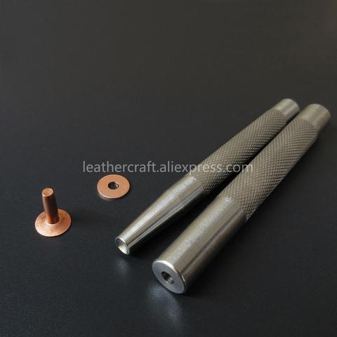 1 set Craft tool Copper Rivet & Burrs Riveting Tool Setter Setting Tool Stainless steel Fasteners fixing tool ► Photo 1/4