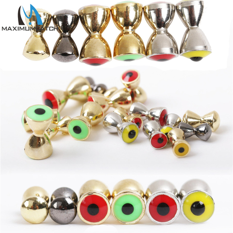 Maximumcatch 25pc Brass Dumbbell With Eyes 3.2mm-6.3mm Fly Tying Beads Fly Tying Material ► Photo 1/6