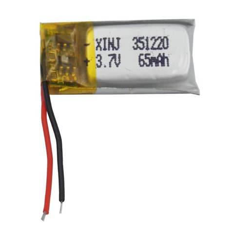 XINJ 3.7V 65 mAh Lithium Polymer Battery Li ion cell 351220 For MP3 headphones bluetooth glasses Record pen speaker smart watch ► Photo 1/1