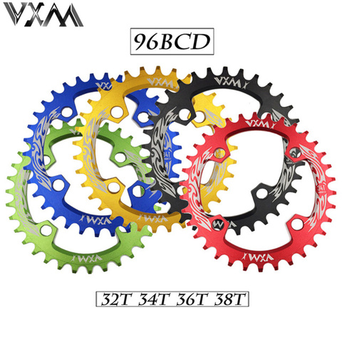VXM Bicycle Crank&Chainwheel 96BCD 32T/34T/36T/38T Round Narrow Wide Chain ring MTB Road Bike Crankset Chainwheel Bicycle Parts ► Photo 1/6