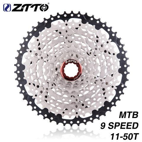 ZTTO MTB 9 Speed 11-50T Cassette Mountain Bike Sprockets 9s Flywheel 50T 9v K7 Wide Ratios 9speed Compatible M430 M4000 M590 ► Photo 1/6
