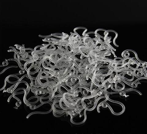 Hot new 100pcs 8x10mm hypoallergenic plastic Earring Hooks Earwire Clasp DIY  Making earrings Jewelry Accessories connection ► Photo 1/6