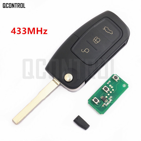 QCONTROL Car Remote Key DIY for Ford Fusion Focus Mondeo Fiesta Galaxy HU101 Blade Vehicle Flip Key ► Photo 1/5