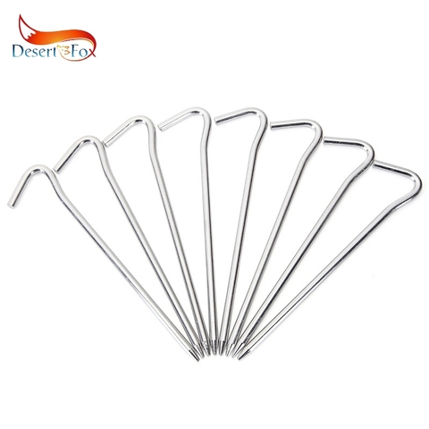 Desert&Fox Tent Peg, Tent Ground Nails 18cm Aluminum Alloy Ground Nails Sun Shelter Ropes Nails Tent Camping Accessories Tools ► Photo 1/4