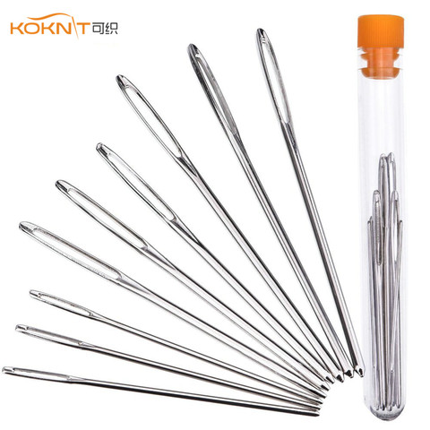 9pcs Large Eye Needles Stainless Steel Wool Sewing Embroidery Tapestry 5.2-7 cm Cross Darning Stitchery Needles DIY Crafts Tools ► Photo 1/6