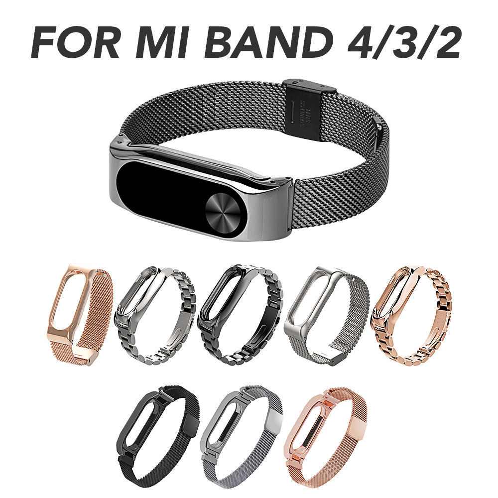 For Xiaomi Mi 5/4/3 Strap Replacement Band Stainless Steel Wristband+Metal Frame 