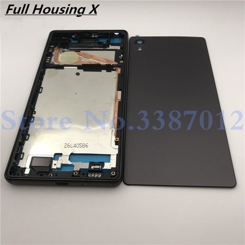 Original Full Housing LCD panel Middle frame case Battery door cover Side button For Sony Xperia X F5121 F5122 Repair parts ► Photo 1/6