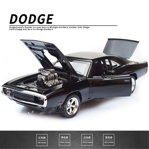 1/32 Fast & Furious Dodge Charger Cars Model Diecast Alloy Horses Muscle Car Models With Sound Lighting Toy Gift For Collections ► Photo 1/6