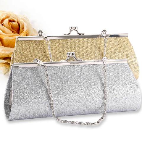Woman Evening Handbag Bag Shiny Glitter Clutch Purse Bag Evening Party Wedding Bridal Banquet Chain Handbag Shoulder Bag ► Photo 1/6