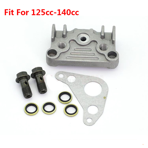 125cc 140cc Motorcycle Oil Cooler Horizontal Engine Adapter Engine Cylinder Cover Dirt Pit Bike Monkey Bike Atv Quad Spare Parts ► Photo 1/1