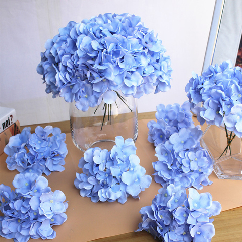 10pcs/lot Colorful Decorative Flower Head Artificial Silk Hydrangea DIY Home Party Wedding Arch Background Wall Decorative Flowe ► Photo 1/6