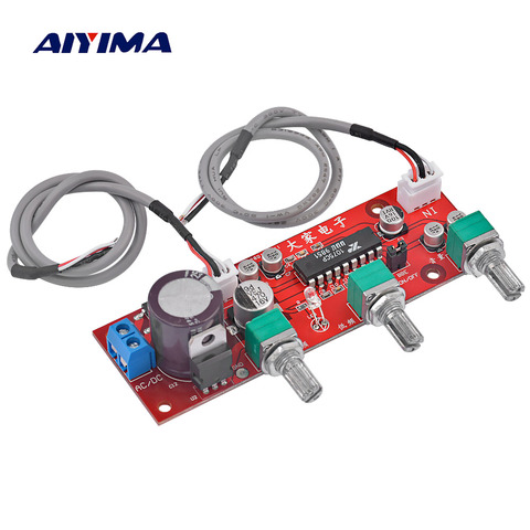 AIYIMA XR1075 BBE Mini Tone Audio Board BBE Preamp Treble Bass Adjustment Preamplifier Board DC 12V-24V AC 9V-16V ► Photo 1/6