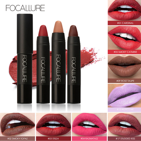 FOCALLURE Brand 19 Colors Matte Lipstick Waterproof Long lasting Cosmetic Easy to Wear Lip stick Matte Lip Batom ► Photo 1/6