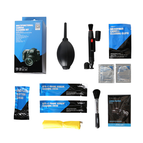 VSGO 9 in 1 Camera Clean Kit Lens Cleaning Blower Brush Pen DKL-6 for Nikon Canon Sony Digital SLR Cleaning ► Photo 1/6