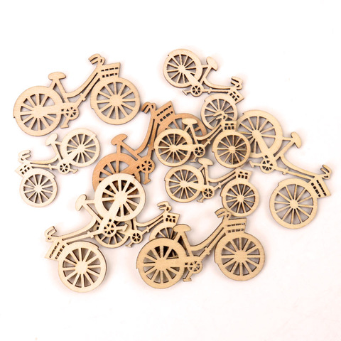 10pcs buttons wholesale high quality bicycle die cutting wood  DIY scrapbook new arrive 35x59mm MT0914 ► Photo 1/6