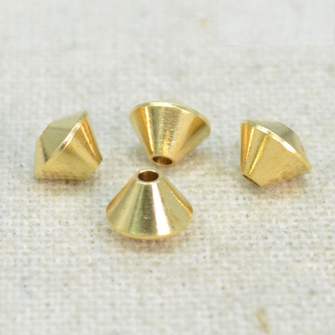 100 PCS 6*4.5mm Metal Raw Brass Spacer Beads 1.2mm Hole Beads DIY Loose Beads For Jewelry Making ► Photo 1/6