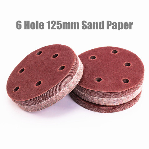 20pcs/set 125mm 6 Hole 80/120/180/240/320 Grit Sanding Disc Random Orbit Hook & Loop Sander Sand Paper Discs Grit Sand ► Photo 1/5